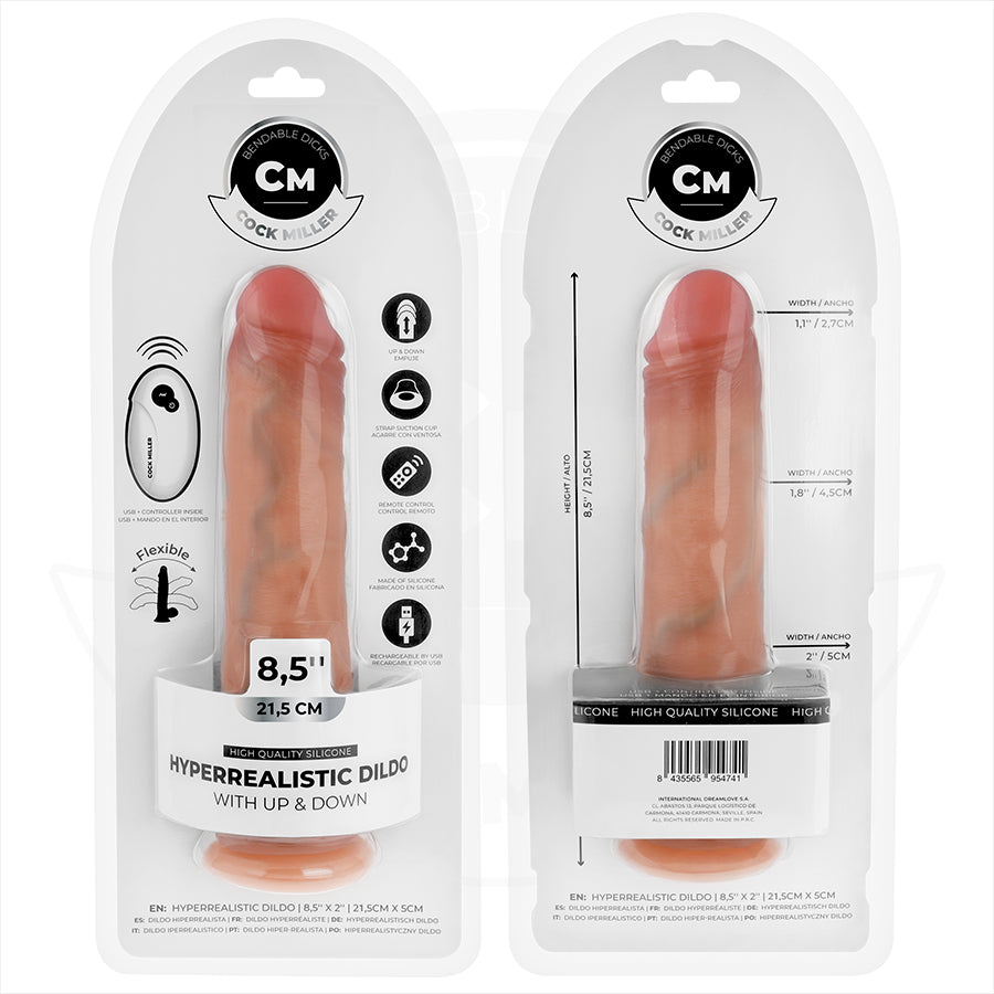 COCK MILLER DILDO HIPER REALISTA COM VENTOSA E IMPULSaO COM CONTROLE REMOTO 215 CM