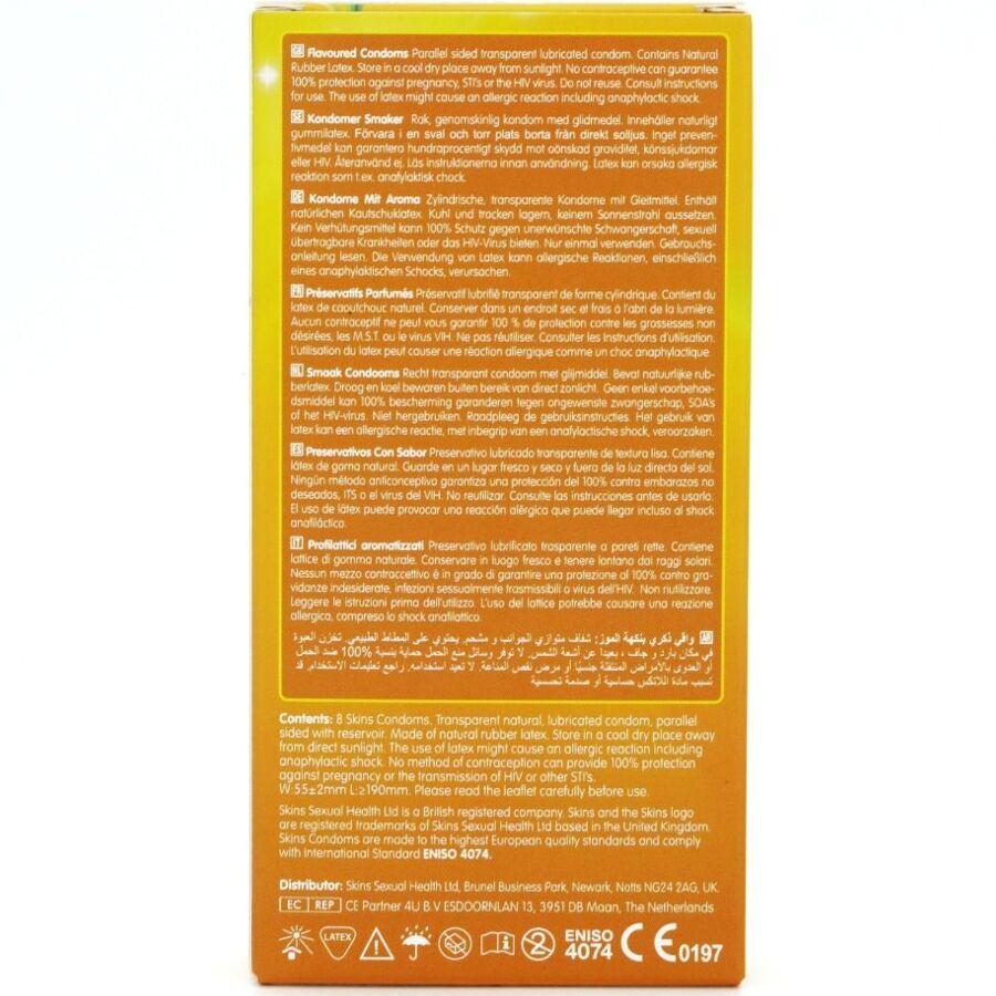 SKINS PRESERVATIVOS BANANA PREMIUM PACOTE COM 8