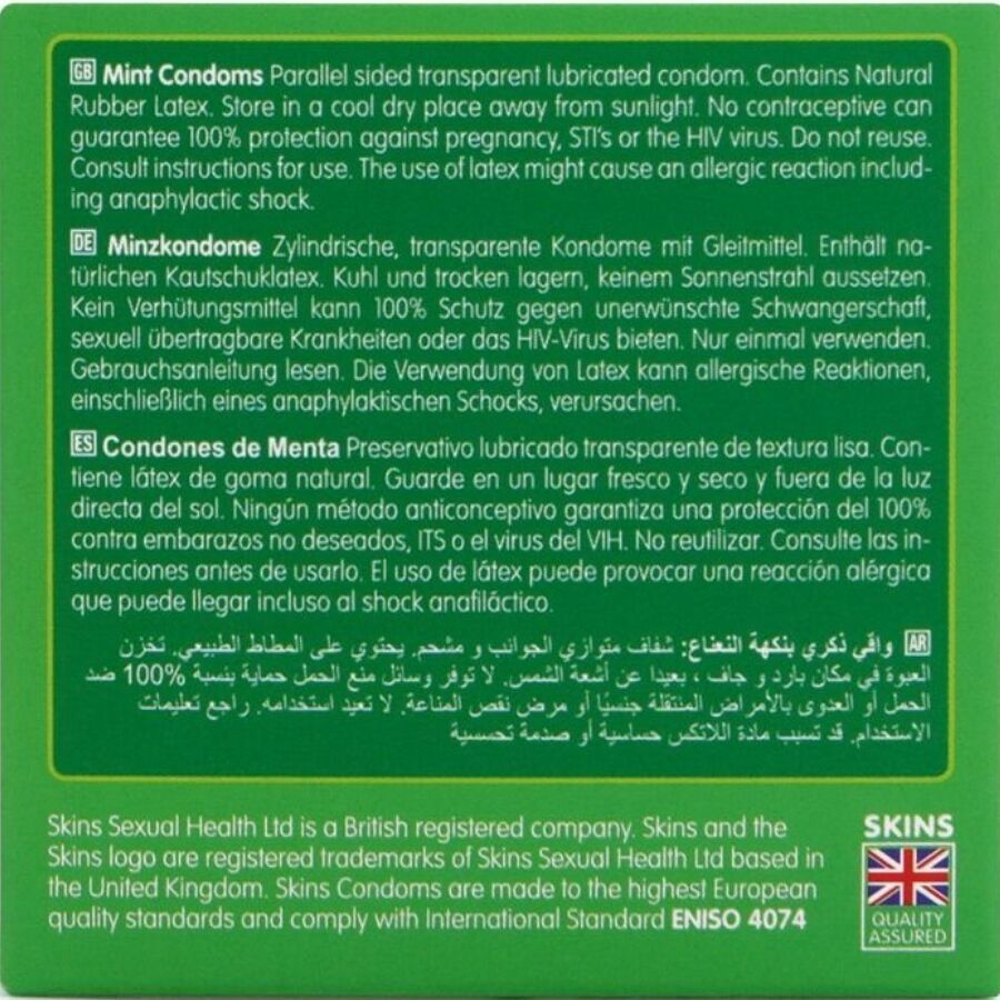SKINS PRESERVATIVOS MINT PREMIUM PACOTE 4