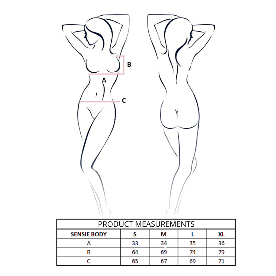 PASSION SENSIE BODY AZUL MARINHO L XL