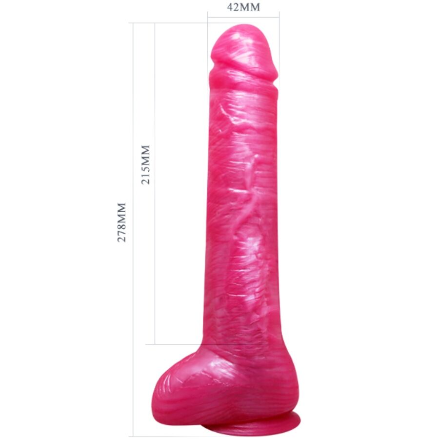 BAILE DILDO DONG ROSA REALiSTICO COM VENTOSA