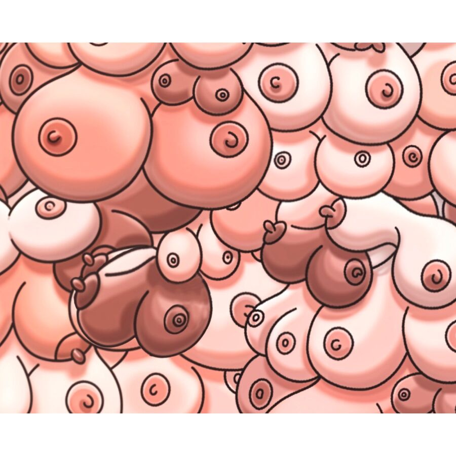 DIABLO PICANTE MOUSE PAD COLORIDO COM DESIGN DE PEITOS