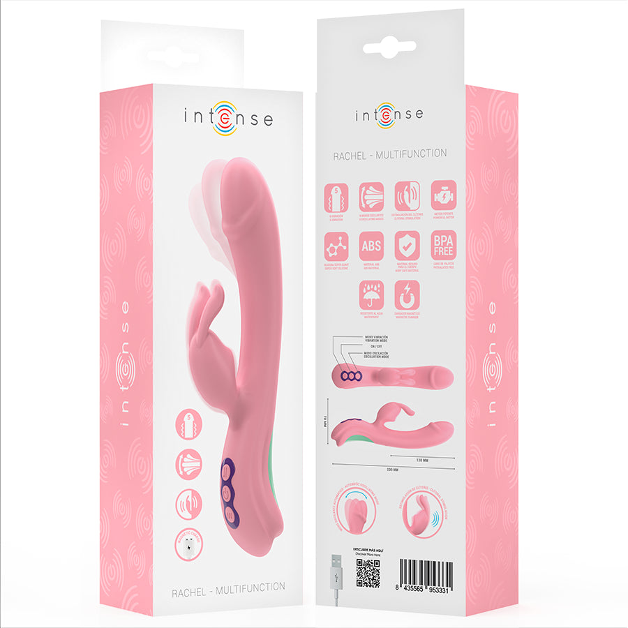 INTENSE VIBRADOR RACHEL RABBIT 5 VIBRAyoES ROSA