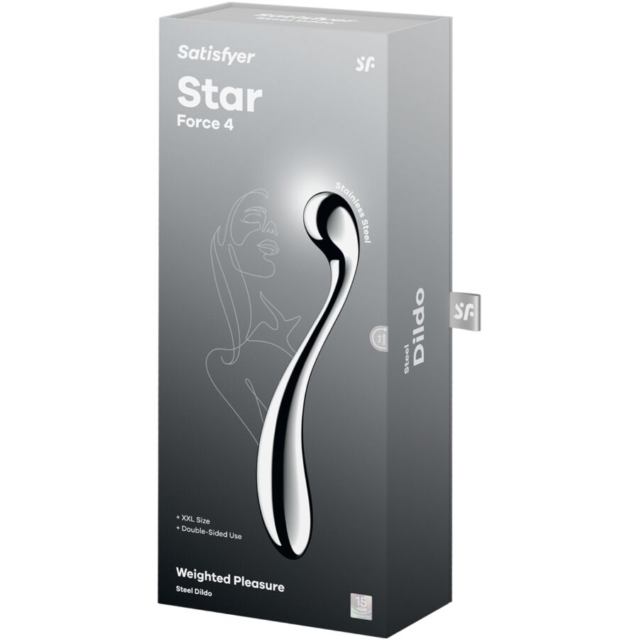SATISFYER STAR FORCE 4 DILDO DE AyO INOXIDaVEL COM DUAS EXTREMIDADES