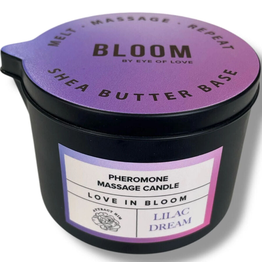 EYE OF LOVE BLOOM VELA DE MASSAGEM INDICA LILAC DREAM 150 ML