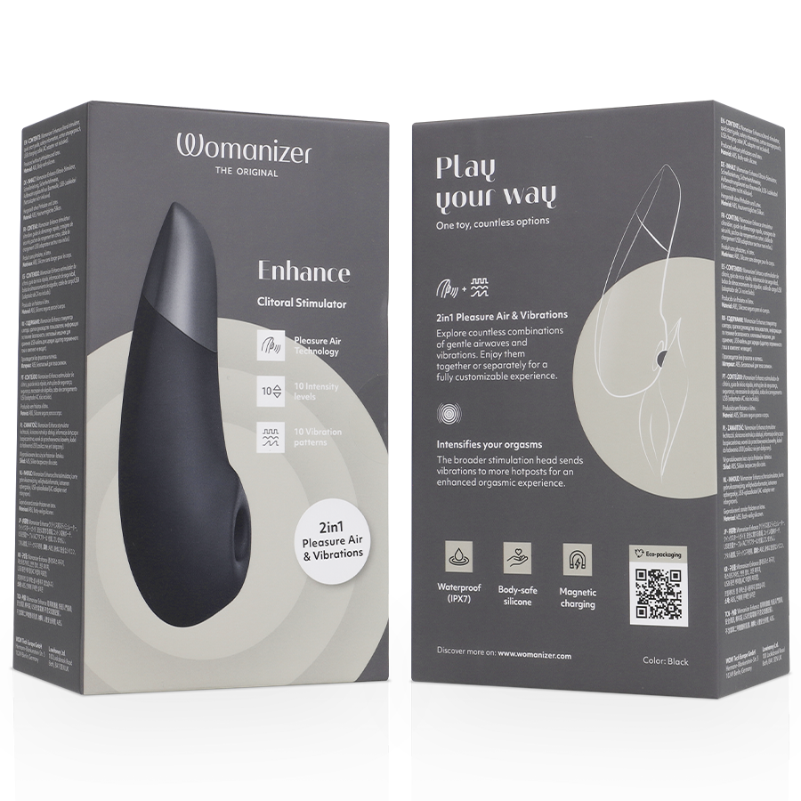 WOMANIZER ESTIMULADOR CLITORIAL INTENSO PRETO