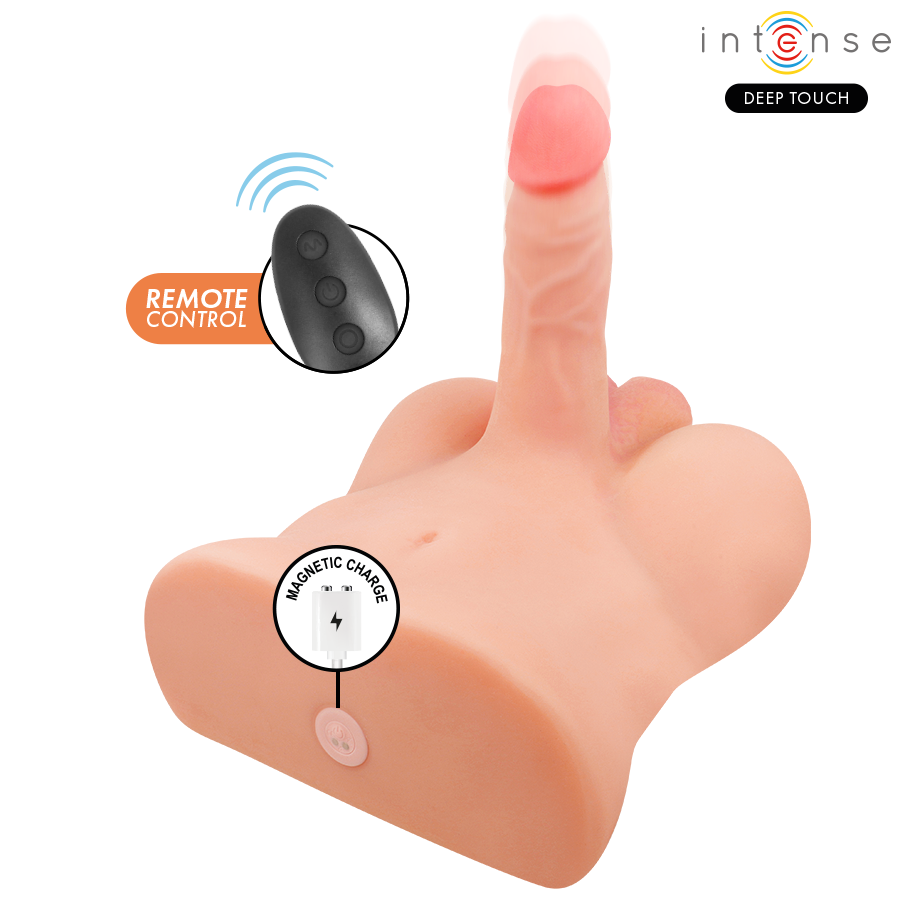 INTENSE DEEP TOUCH TORSO DAMIEN COM aNUS E DILDO REALISTA COM FUNyaO DE PRESSaO E VIBRAyaO CONTROLE REMOTO 35 KG