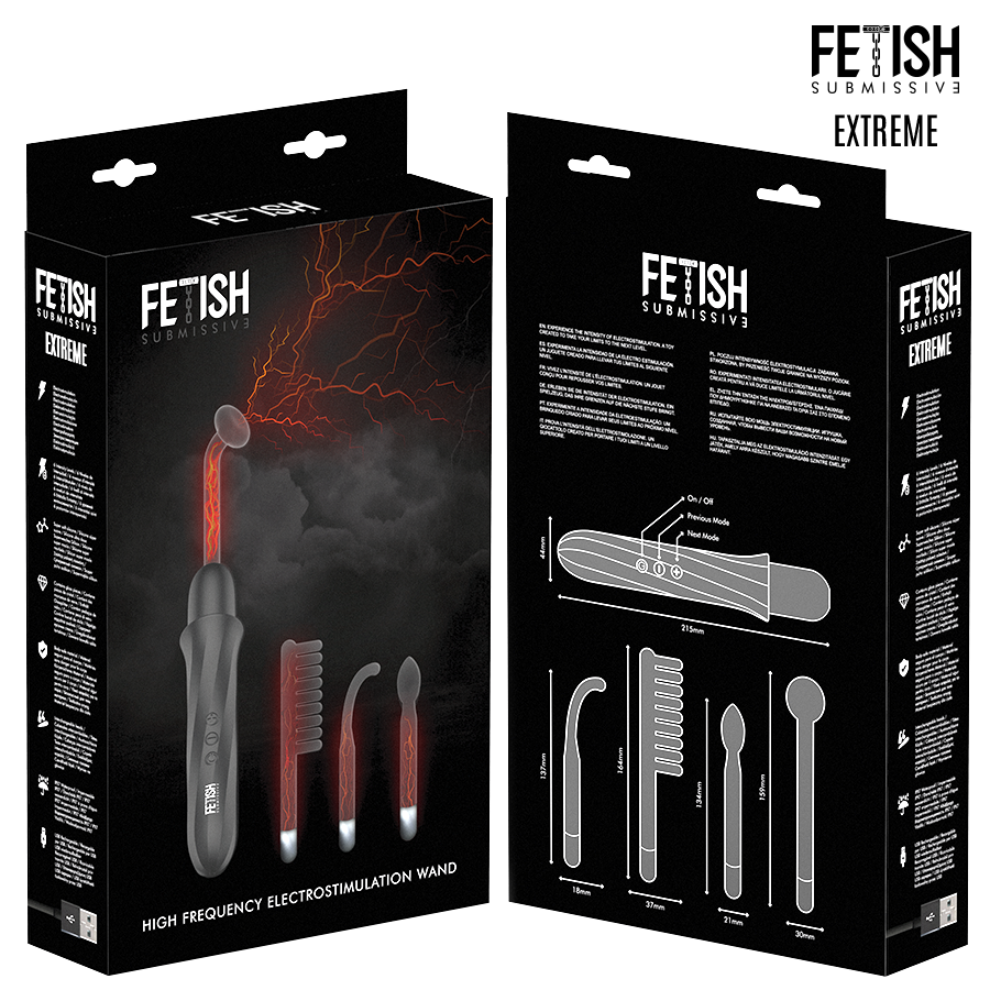 FETISH SUBMISSIVE VIBRADOR WAND ELECTROESTIMULACIoN ALTA FRECUENCIA