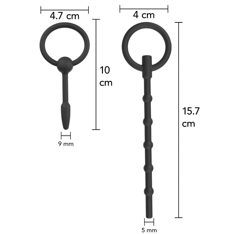 HIDDEN DESIRE EXTREME ADVANCED CONJUNTO DE PLUGS URETRAIS 2 UNIDADES