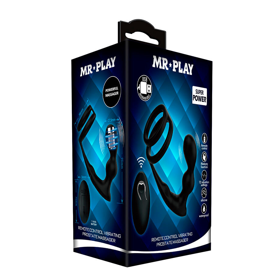 MR PLAY PLUG ANAL VIBRAToRIO COM ANEL PENIANO E CONTROLE REMOTO