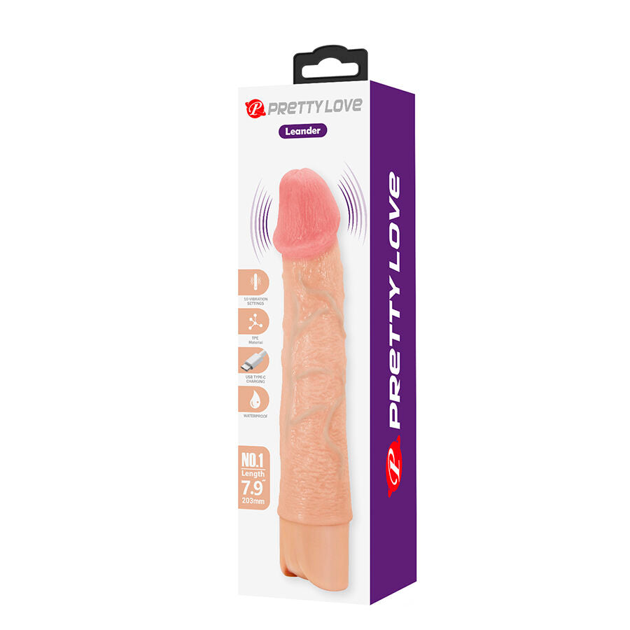PRETTY LOVE LEANDER VIBRADOR FLEXiVEL E REALISTA