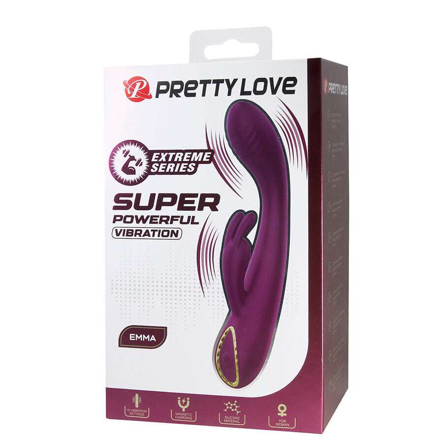 PRETTY LOVE EMMA VIBRADOR ROXO RABBIT COM ESTIMULADOR