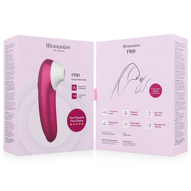 WOMANIZER PRO VIBRANT CLITORIAL ESTIMULANTE ROSA