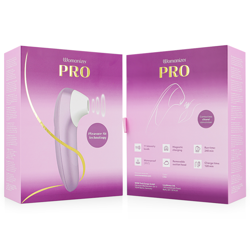WOMANIZER PRO VIBRANT CLITORIAL STIMULATOR LILAC