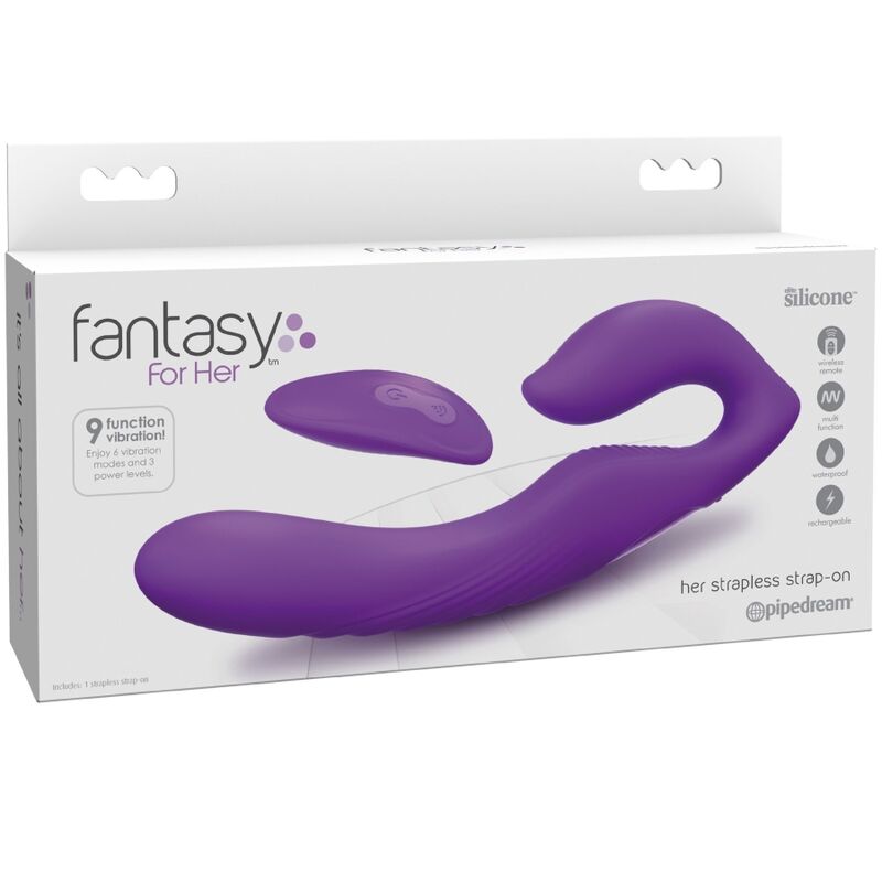 FANTASY FOR HER VIBRADOR DE DUPLA PENETRAyaO CONTROLE REMOTO 9 NiVEIS VIOLETA
