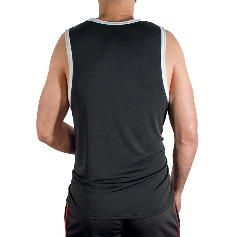 MACHO CMV004 CAMISETA GYM NEGRA S M