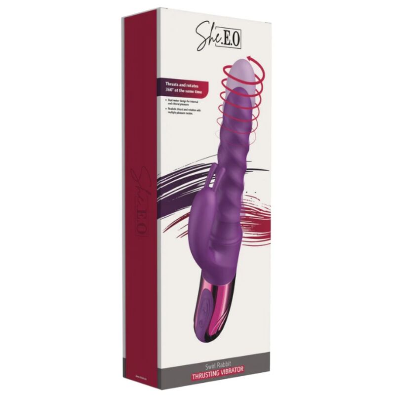 SHEEO VIBRADOR REDEMOINHO COELHO ROXO