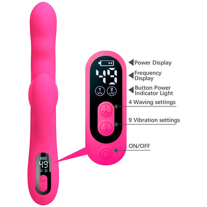 PRETTY LOVE VIBRADOR COELHO MULTIFUNCIONAL DE INVERNO COM DISPLAY DE LED ROSA