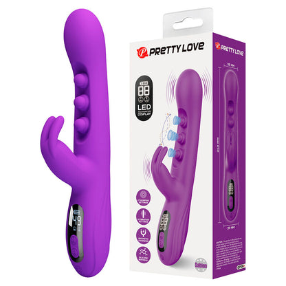 PRETTY LOVE VIBRADOR SABIEN RABBIT COM ESTIMULAyaO POR TOQUE E LED ROXO