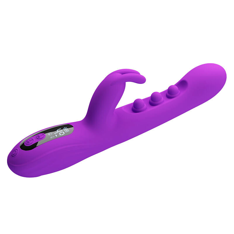 PRETTY LOVE VIBRADOR SABIEN RABBIT COM ESTIMULAyaO POR TOQUE E LED ROXO