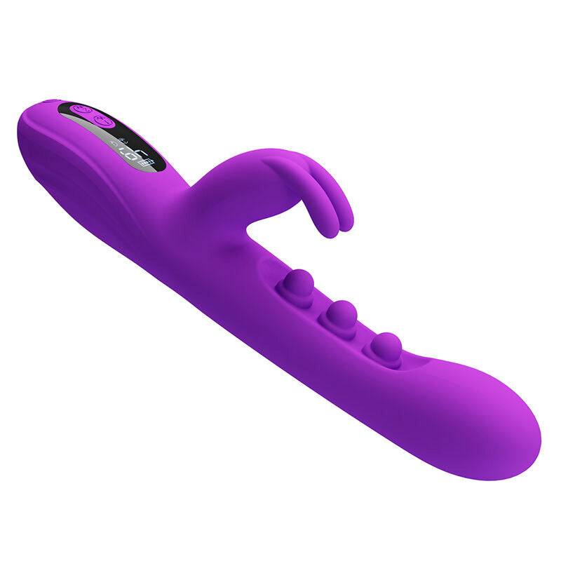 PRETTY LOVE VIBRADOR SABIEN RABBIT COM ESTIMULAyaO POR TOQUE E LED ROXO