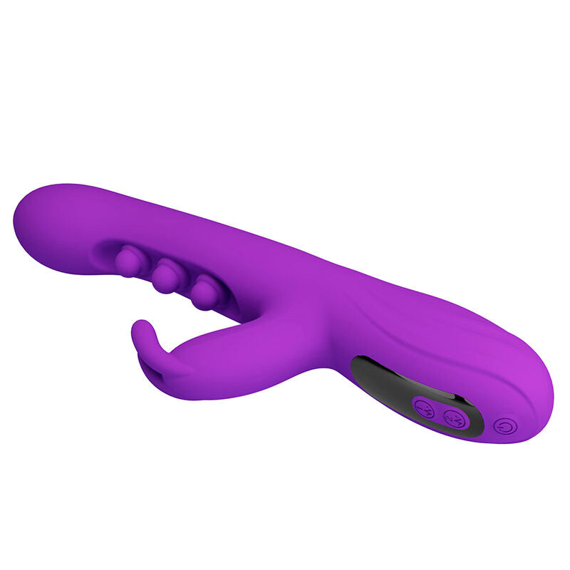 PRETTY LOVE VIBRADOR SABIEN RABBIT COM ESTIMULAyaO POR TOQUE E LED ROXO