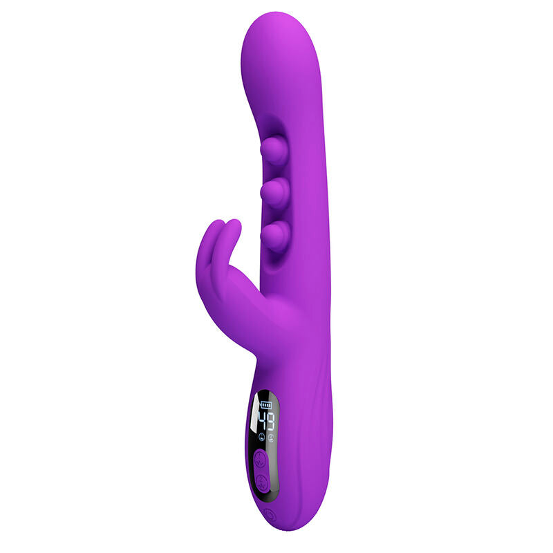 PRETTY LOVE VIBRADOR SABIEN RABBIT COM ESTIMULAyaO POR TOQUE E LED ROXO