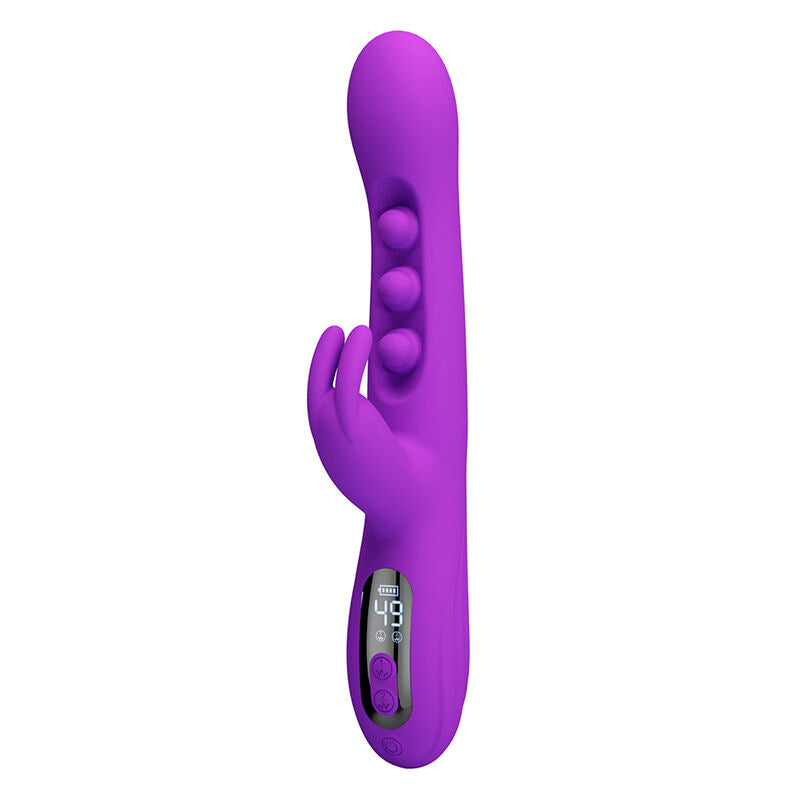 PRETTY LOVE VIBRADOR SABIEN RABBIT COM ESTIMULAyaO POR TOQUE E LED ROXO