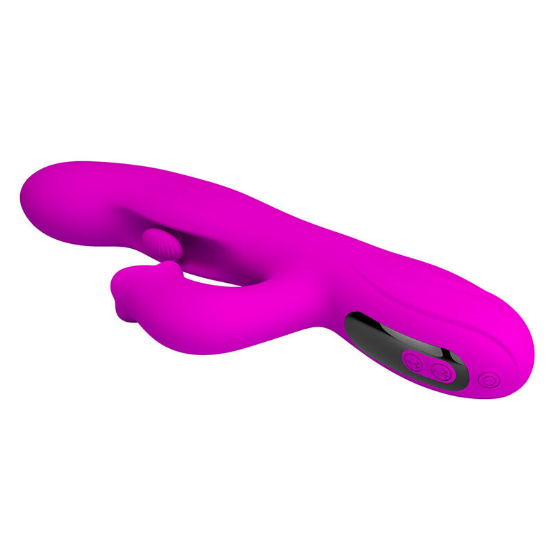 PRETTY LOVE VIBRADOR OSCILATIVO YALANDA RABBIT COM DISPLAY DE LED ROXO