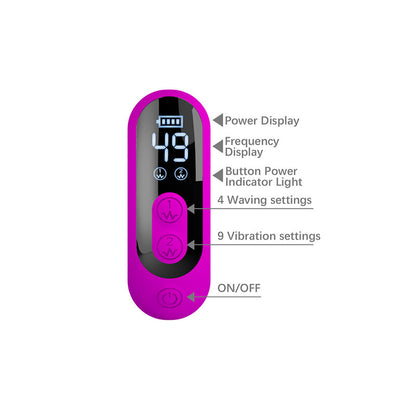 PRETTY LOVE VIBRADOR OSCILATIVO YALANDA RABBIT COM DISPLAY DE LED ROXO