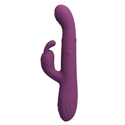 PRETTY LOVE DEE VIBRADOR MULTIFUNCIONAL COELHO OSCILAyaO E PERCUSSaO ROXO