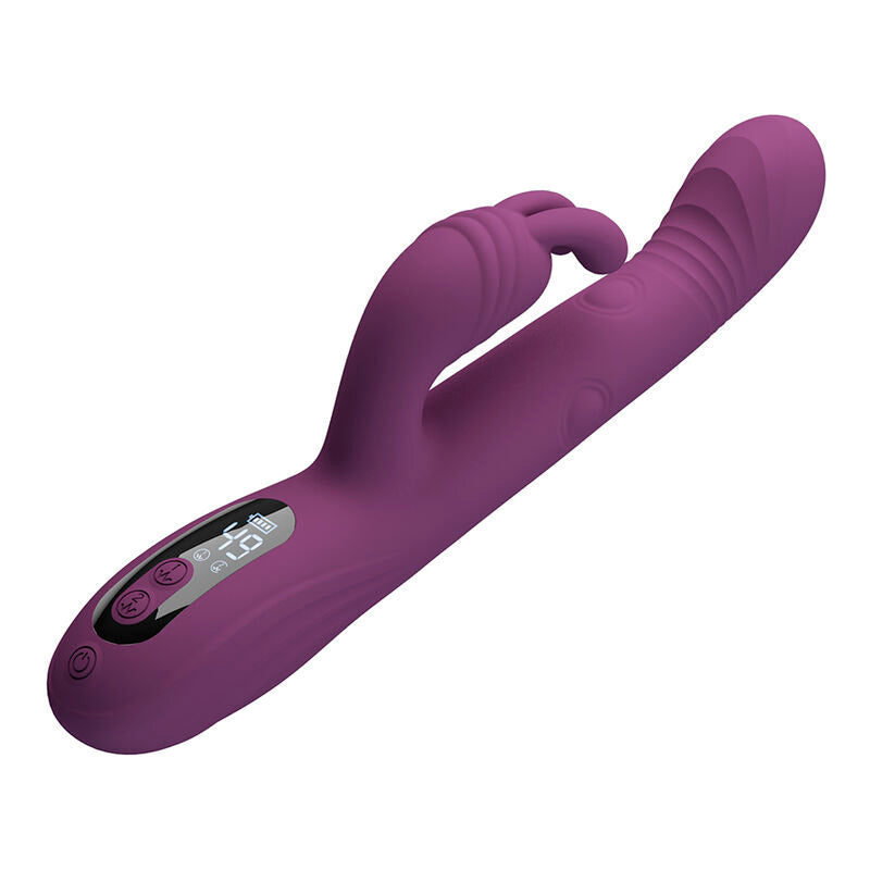 PRETTY LOVE DEE VIBRADOR MULTIFUNCIONAL COELHO OSCILAyaO E PERCUSSaO ROXO