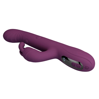 PRETTY LOVE DEE VIBRADOR MULTIFUNCIONAL COELHO OSCILAyaO E PERCUSSaO ROXO