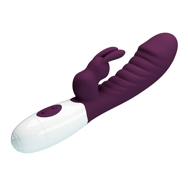 PRETTY LOVE VIBRADOR COELHO NAUGHTY BUNNY COM 30 FUNyoES ROXO