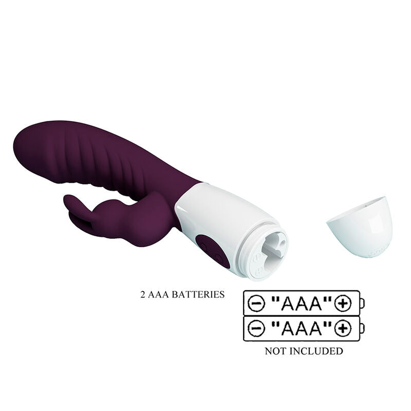 PRETTY LOVE VIBRADOR COELHO NAUGHTY BUNNY COM 30 FUNyoES ROXO