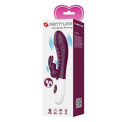 PRETTY LOVE VIBRADOR COELHO NAUGHTY BUNNY COM 30 FUNyoES ROXO