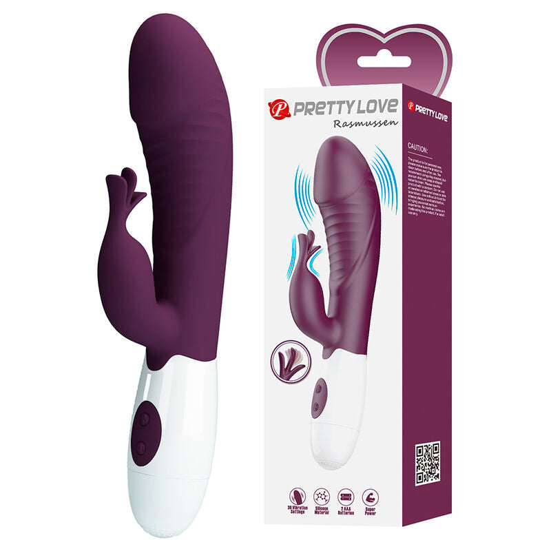 PRETTY LOVE ROGUE MUSE VIBRADOR COELHO COM 30 FUNyoES ROXO