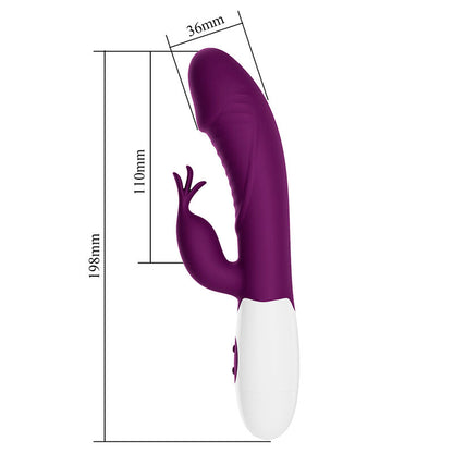 PRETTY LOVE ROGUE MUSE VIBRADOR COELHO COM 30 FUNyoES ROXO