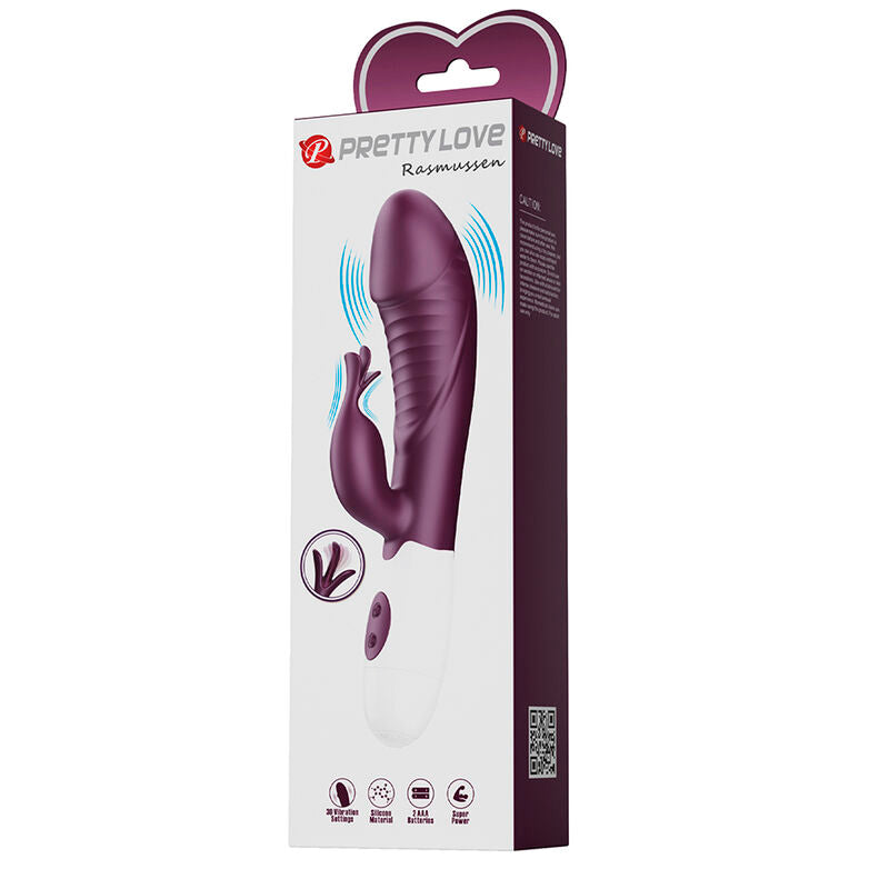 PRETTY LOVE ROGUE MUSE VIBRADOR COELHO COM 30 FUNyoES ROXO