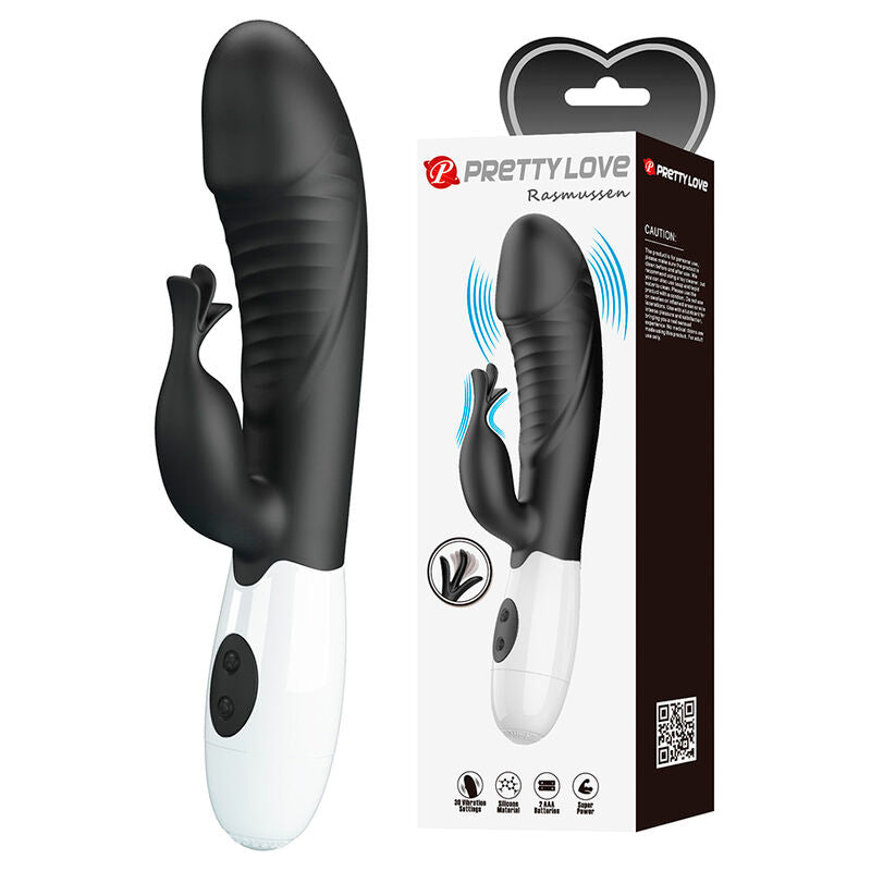 PRETTY LOVE RASMUSSEN VIBRADOR COELHO COM 30 FUNyoES PRETO