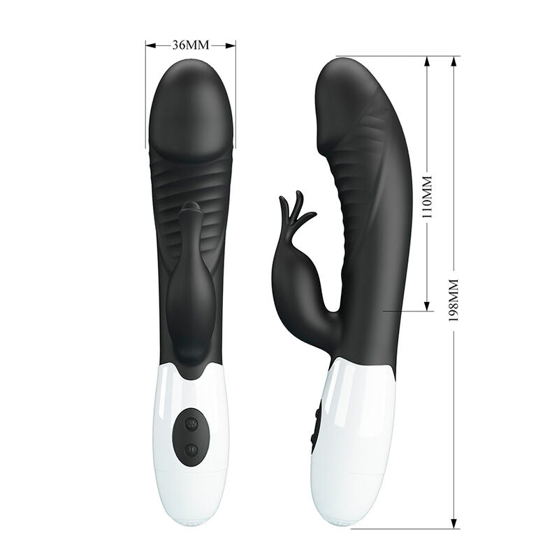 PRETTY LOVE RASMUSSEN VIBRADOR COELHO COM 30 FUNyoES PRETO