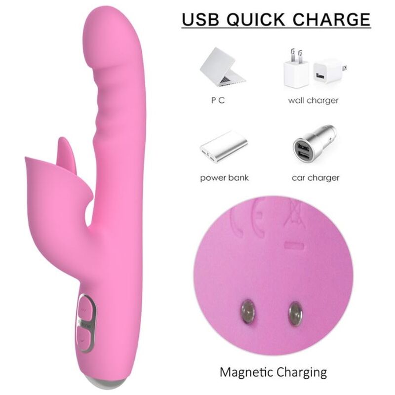 NALONE T MAY VIBRADOR MAGIC STICK COELHO ROSA