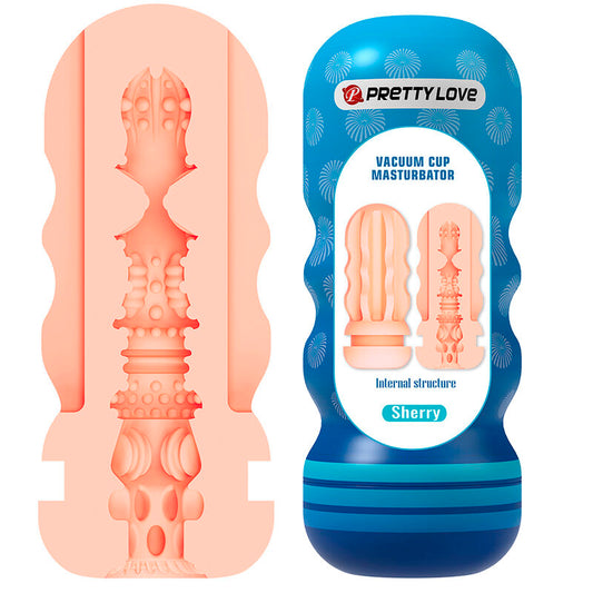 PRETTY LOVE SHERRY MASTURBADOR VAGINAL COM VENTOSA E TEXTURAS INTERNAS
