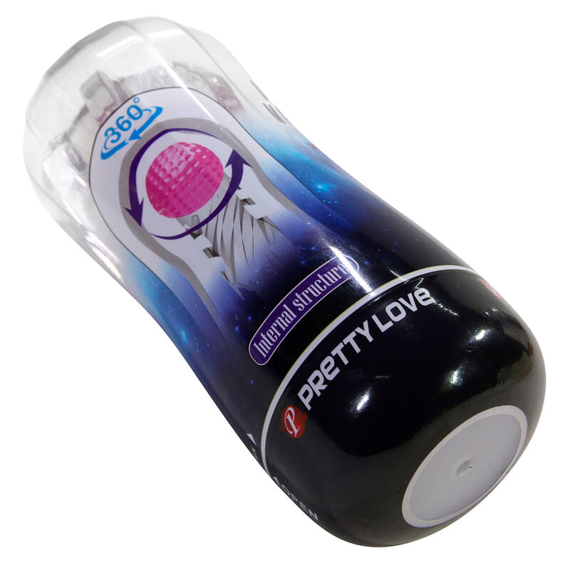 PRETTY LOVE COPO DE MASTURBAyaO TEXTURIZADO 360º TRANSPARENTE