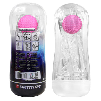 PRETTY LOVE COPO DE MASTURBAyaO TEXTURIZADO 360º TRANSPARENTE