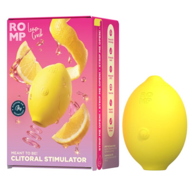 ROMP LEMON CRUSH PLEASURE AIR ESTIMULADOR CLIToRICO AMARELO