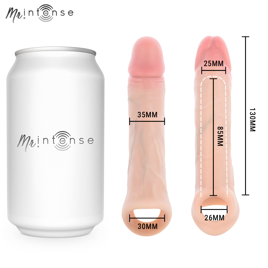 MR INTENSE CAPA DE SILICONE PARA PeNIS SIMON S 13 CM y 4 CM