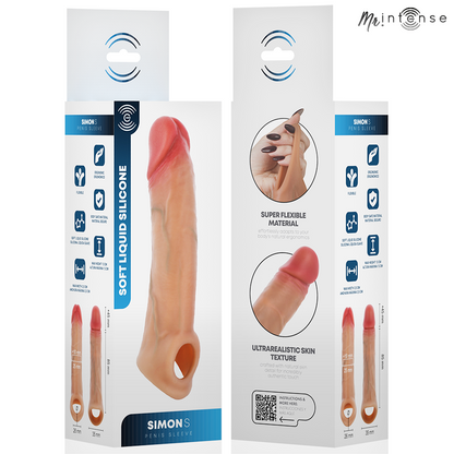 MR INTENSE CAPA DE SILICONE PARA PeNIS SIMON S 13 CM y 4 CM