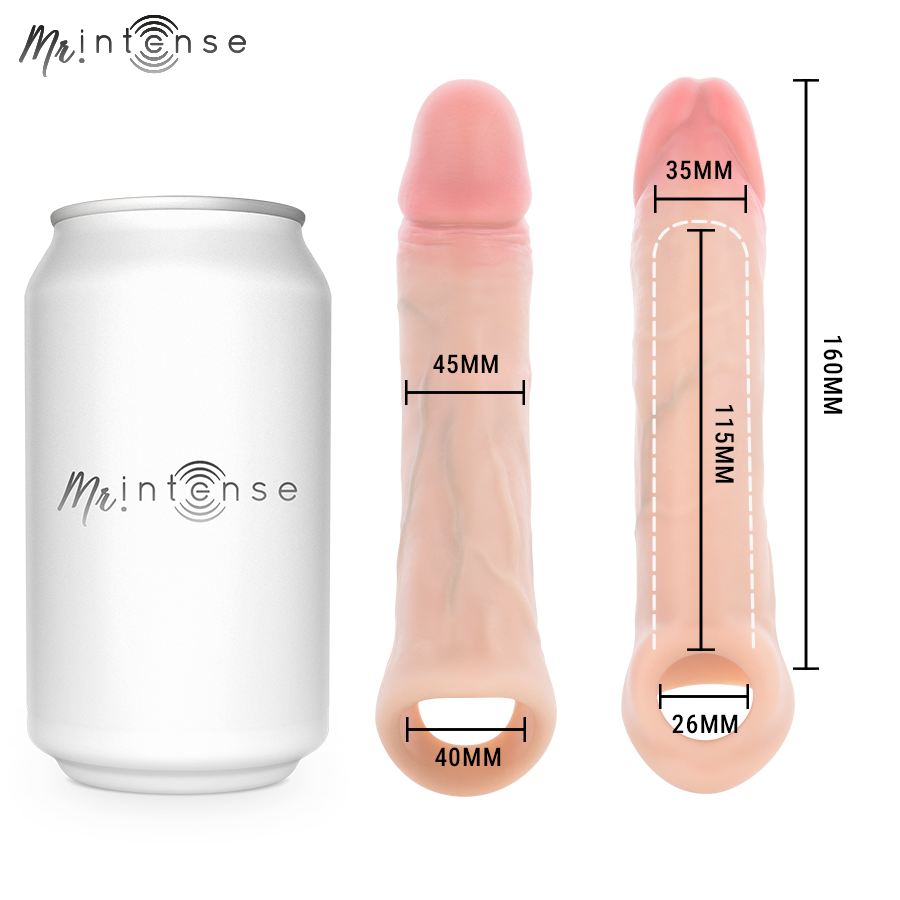 MR INTENSE CAPA DE SILICONE PARA PeNIS SIMON L 16 CM y 45 CM