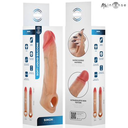 MR INTENSE CAPA DE SILICONE PARA PeNIS SIMON L 16 CM y 45 CM